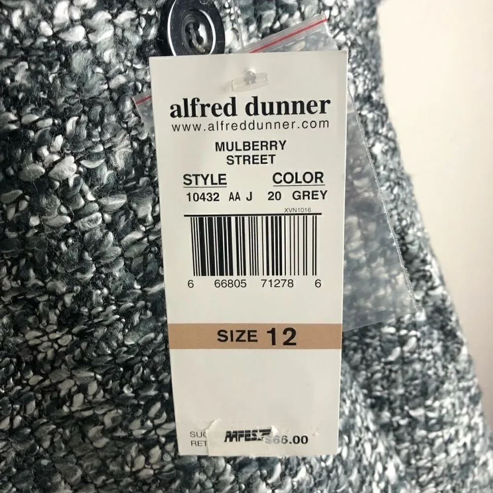 NWT Alfred Dunner Button Down Dress Jacket Size 12